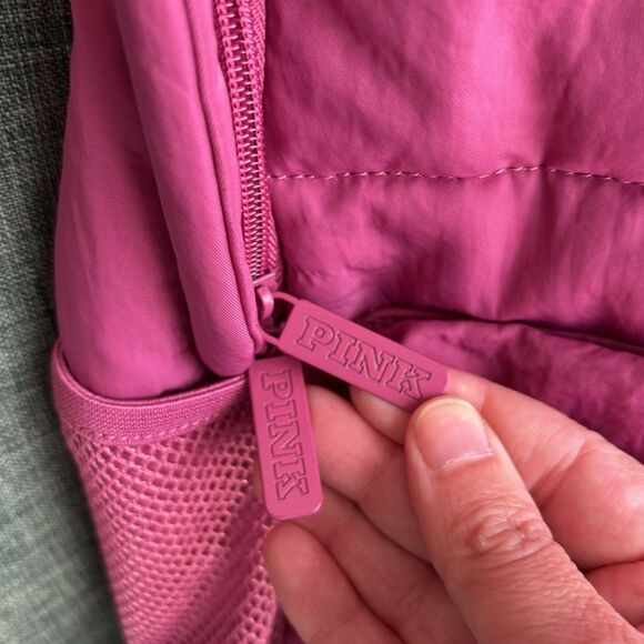 Victoria’s Secret Pink quilted rose my pink Backpack bag travel school NWOT! - Picture 8 of 16